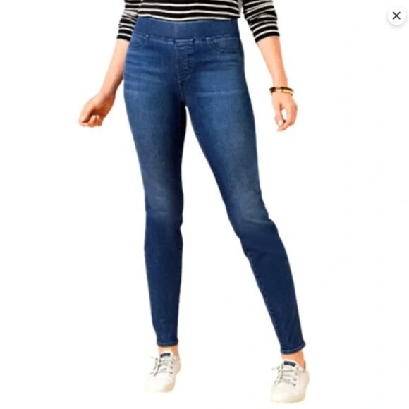 Talbots | Pull-On Jeggings Medium Wash Denim | Size 8‎ Women's - Picture 1 of 12
